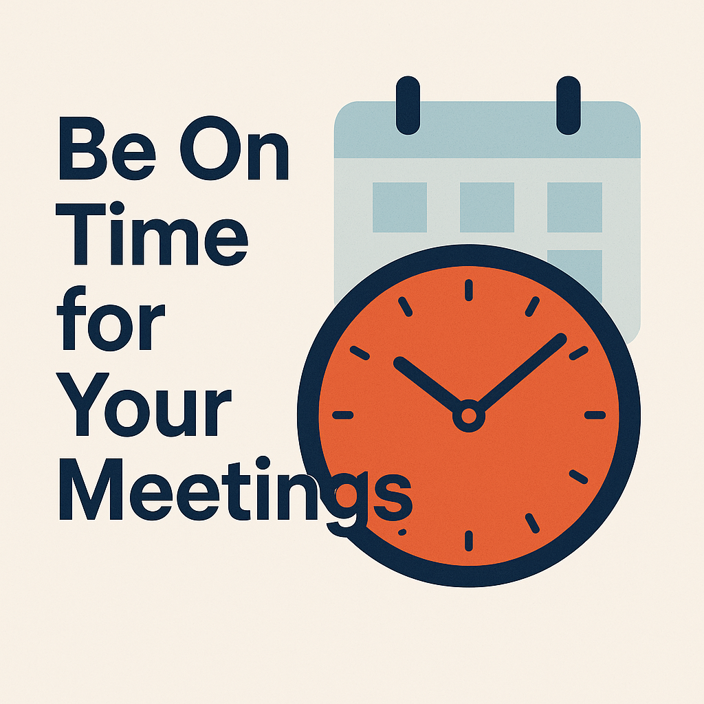 be on time for your meetings